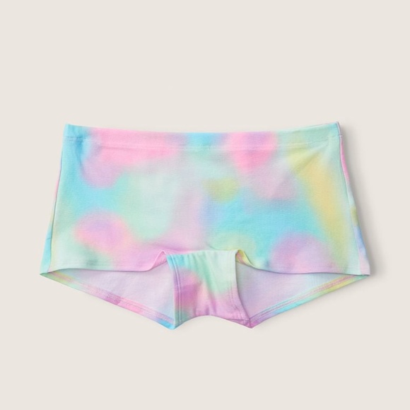 Victoria's Secret Cotton Boyshort Panty Pink Bubble Blur Large NEW - Picture 3 of 6